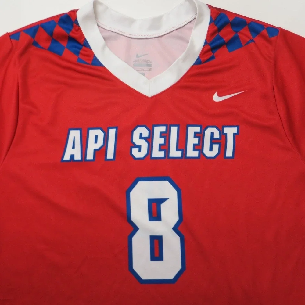 Nike Soccer Jersey Youth‎ XL #8 API Select Red V-Neck Boys